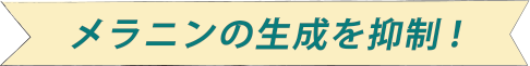 メラニンの生成を抑制!